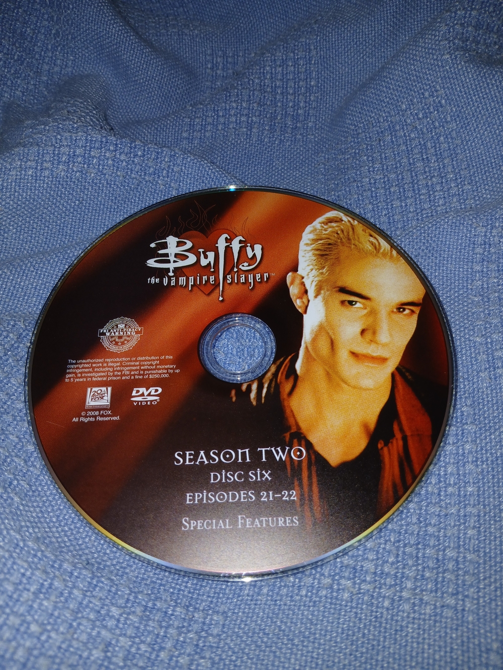 Buffy the Vampire Slayer Season Two DVD Disc - Red